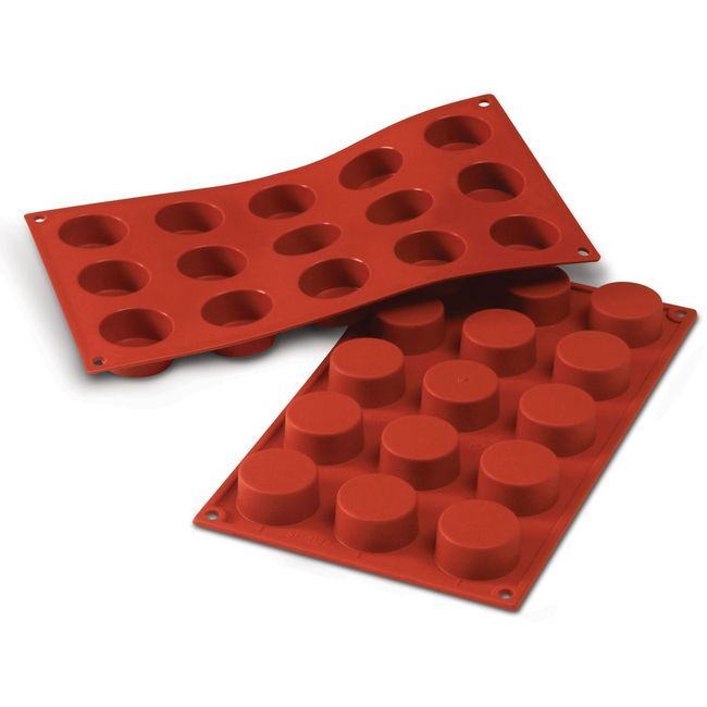 Silikomart Siliconflex 12 Cavities Cylinder Mold, 1.89 In Diameter X 1.97 In Height Cavity