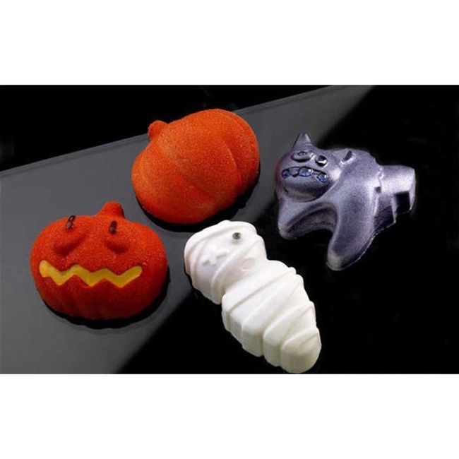 Silikomart Siliconflex Alimentary Silicone 8 Cavities Halloween Mold, 2.75 In Length X 2.5 In Width X 1.25 In Height