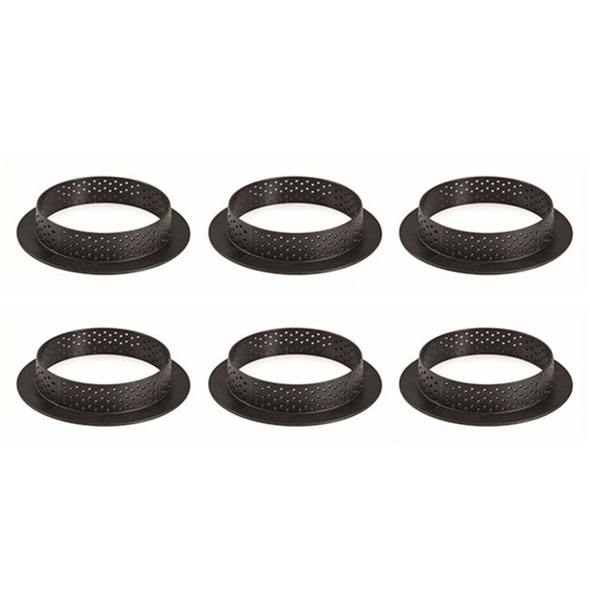 Silikomart 80 Mm Number 6 Microperforated Tart Ring, 14.5 In Length X 7.7 In Width X 1 In Height