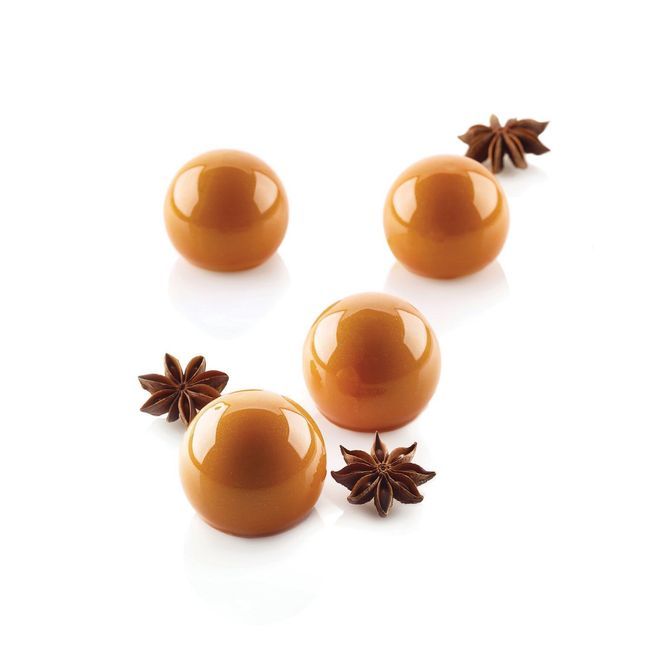 Silikomart Curveflex Silicone 15 Cavities Truffles Mold, 13.1 X 7 X 1.6 In