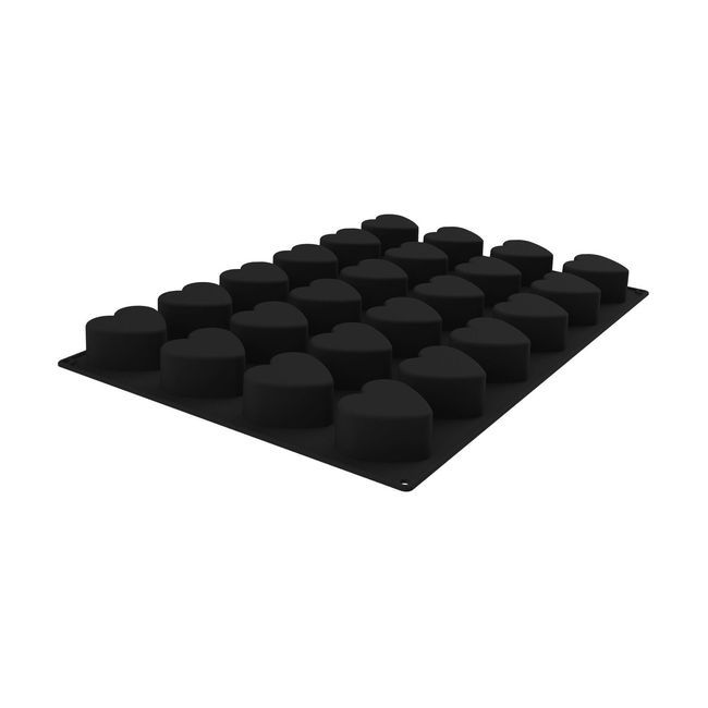 Silikomart Silicone 24 Cavity Heart Shape Mold, 24 X 16 X 2 In