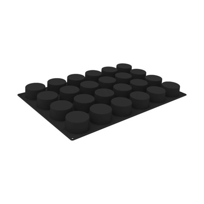 Silikomart Silicone 24 Cavity Cylinder Shape Mold, 24 X 16 X 2 In