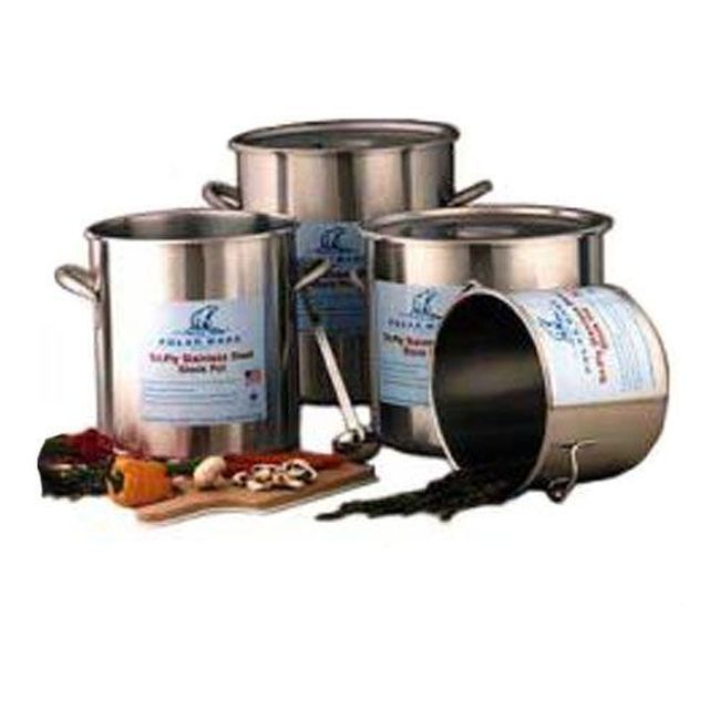 Winco Sst-20 Stainless Steel Stock Pot With Cover, 20 Qt Capacity
