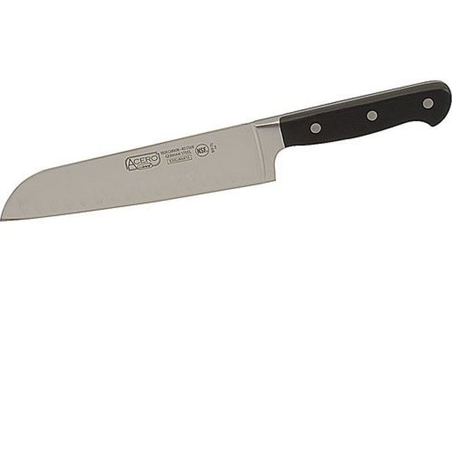 Winco Kfp-70 Acero Santoku Knife, 7 In