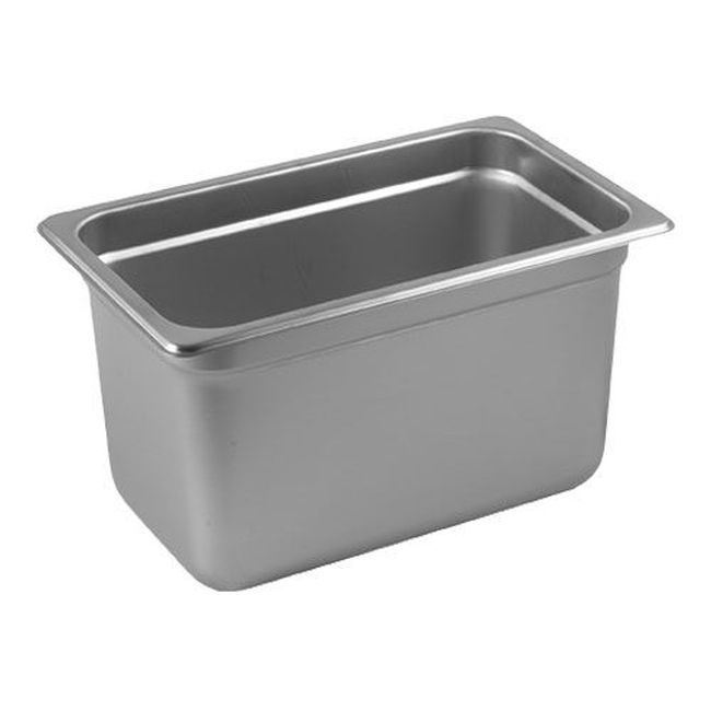 Winco Spjl-406 25 Gauge Stainless Steel Fourth Size Anti-jam Steam Table Pan, 6 In Deep