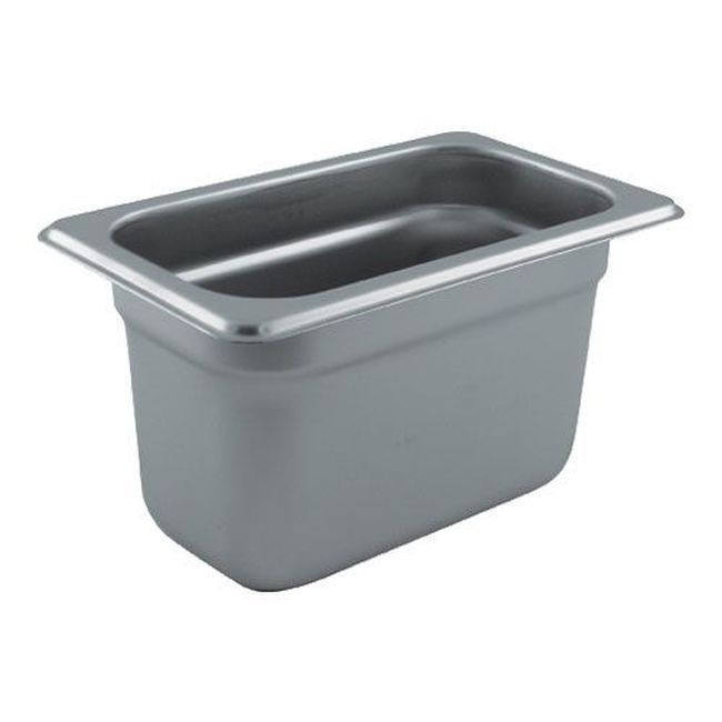 Winco Spjl-904 25 Gauge 18/8 Stainless Steel Ninth Size Anti-jam Steam Table Pan, 4 In Deep
