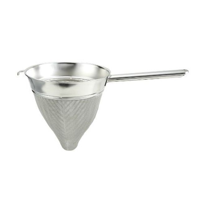Winco Ccb-10 Stainless Steel Bouillon Strainer With Extra Fine Mesh, 10 In