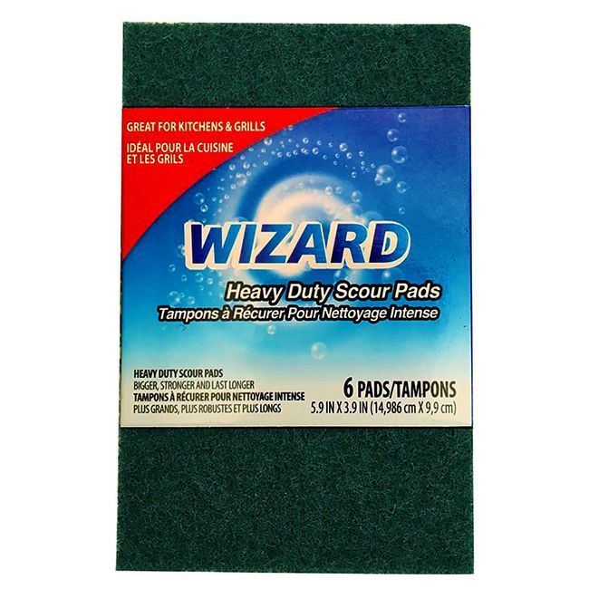 Wizard Heavy Duty Scour Pad, 6 Count -- 48 Per Case