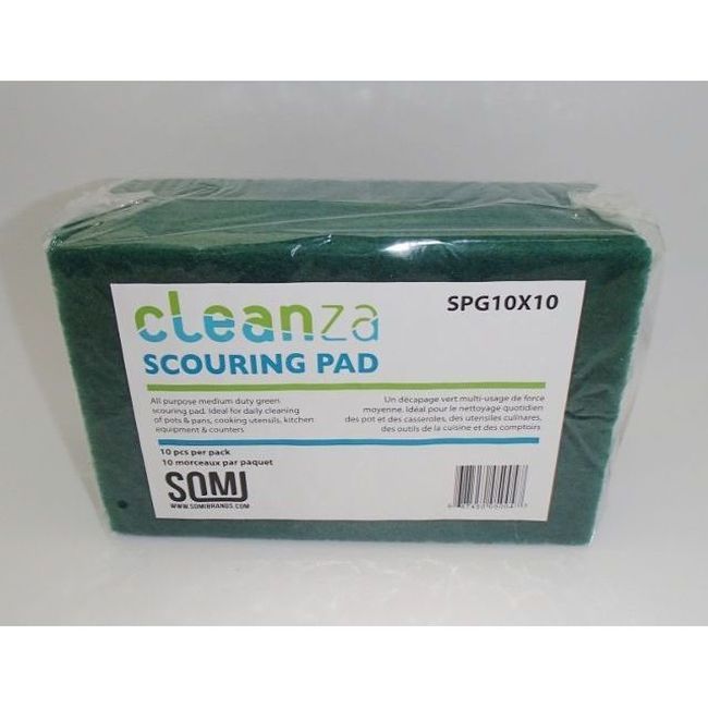 Somi Medium Duty Cleanza Green Scouring Pad, 6 X 9 In -- 60 Per Case