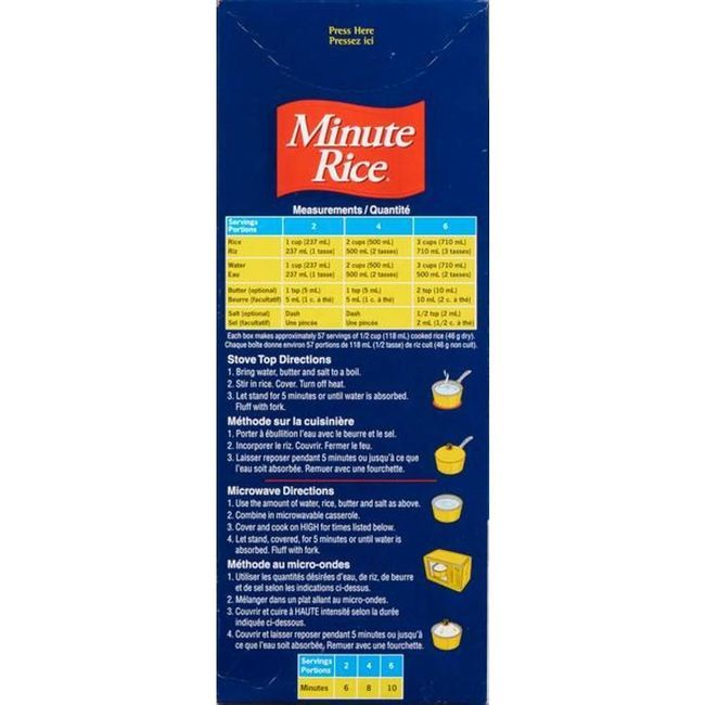 Minute Instant Rice, 2.6 Kg -- 6 Per Case