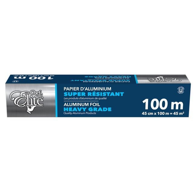 Chef Elite Heavy Grade 16mic Aluminum Foil, 45 Cm X 100 M