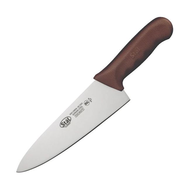 Winco Kwp-80n Stal Chef’s Knife With Brown Handle, 8 In