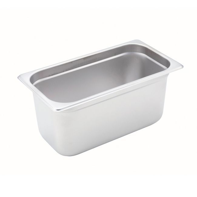 Winco Spjh-306 22 Gauge Stainless Steel Third Size Anti-jam Steam Pan, 6 In Deep