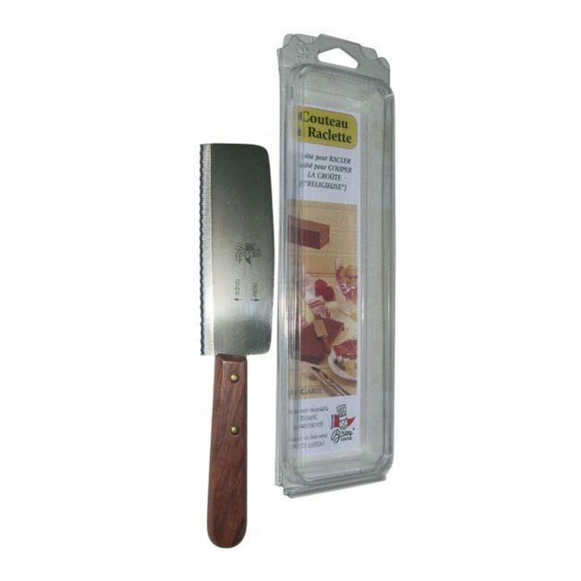 Louis Tellier Inox Breziere Stainless Steel Model Raclette Machine With Knife, 17.5 In Length X 8.5 In Width X 12 In Height