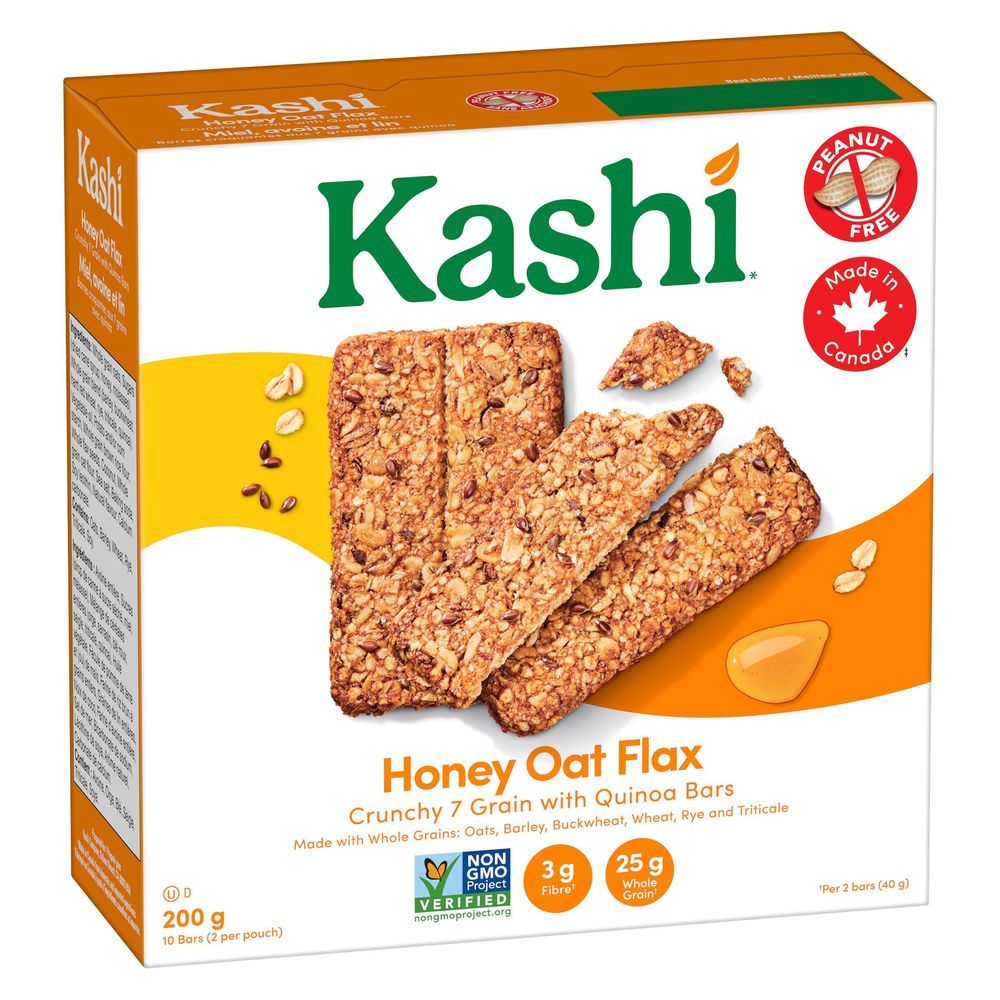 Kashi Honey Oat Flax Crunchy 7 Grains With Quinoa Bar, 200 G -- 12 Per Case