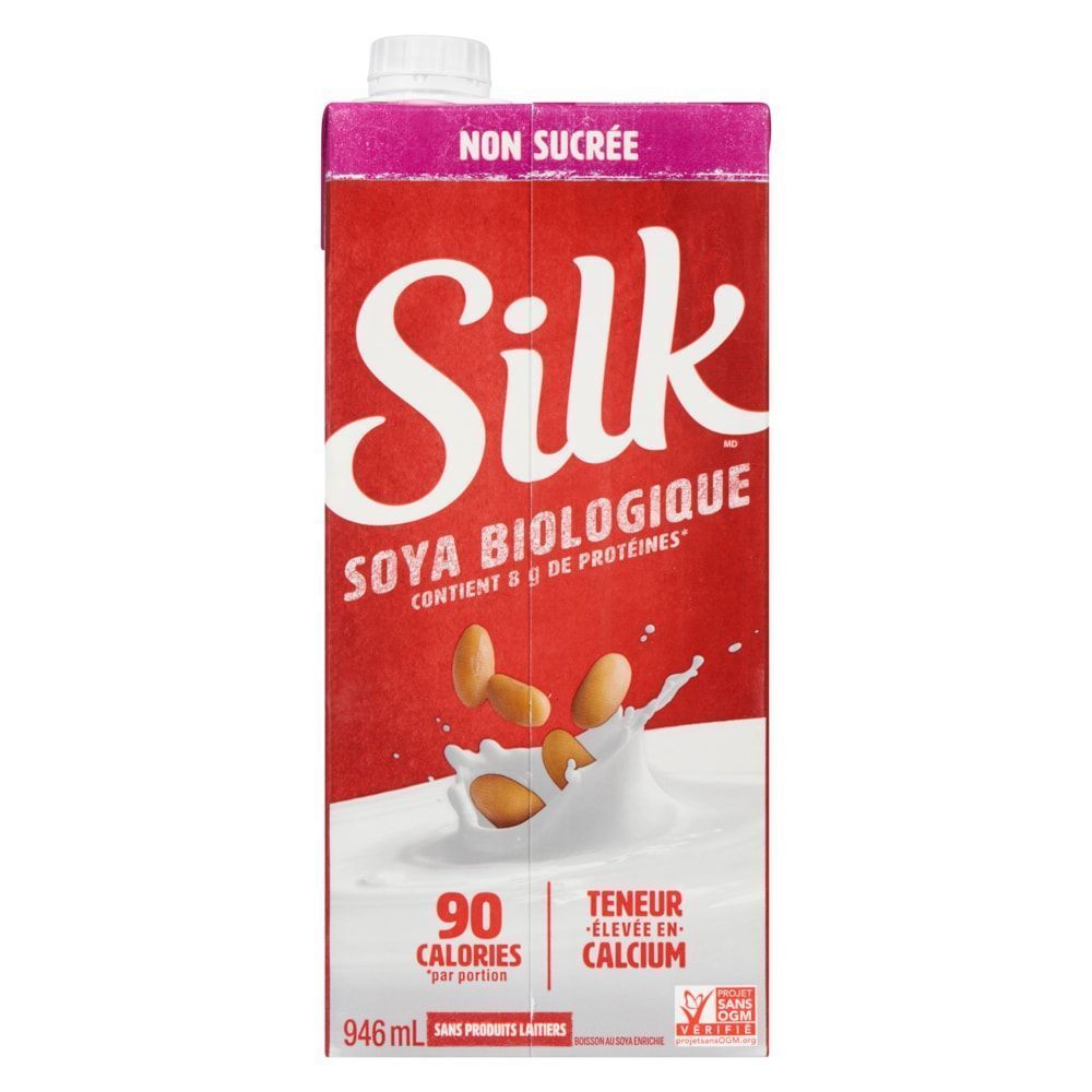 Silk Organic Unsweetened Soy Beverage, 946 Ml Aseptic -- 12 Per Case