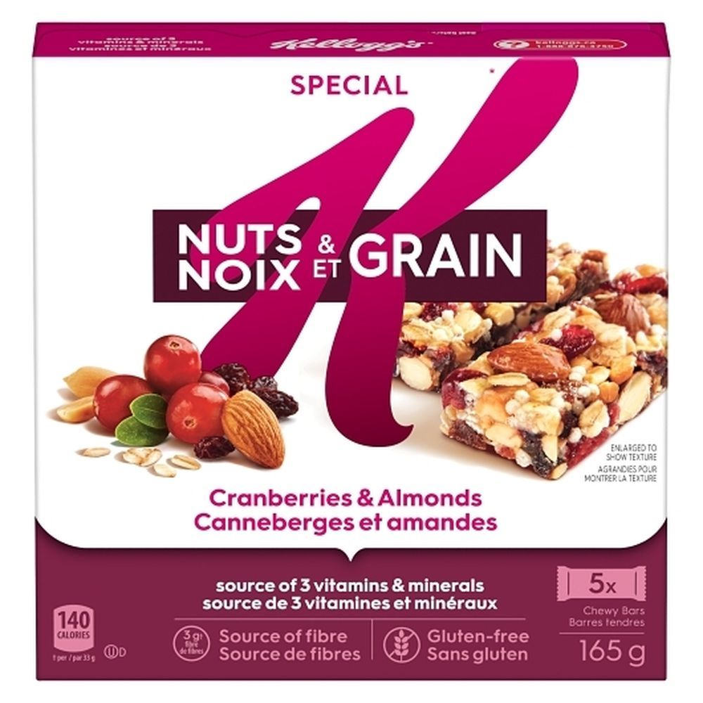 Special K Cranberries And Almonds Nourish Chewy Bar, 165 G -- 8 Per Case