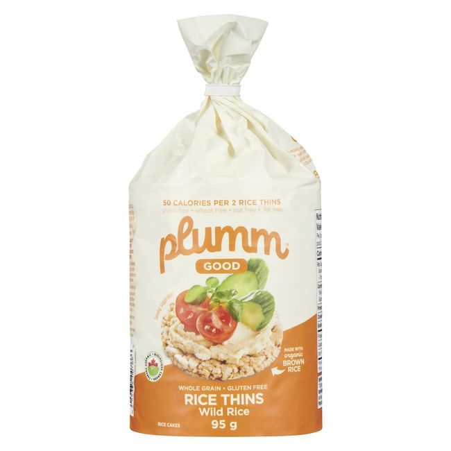 Plumm Good Organic Canadian Thin Wild Rice Cake, 95 G -- 12 Per Case