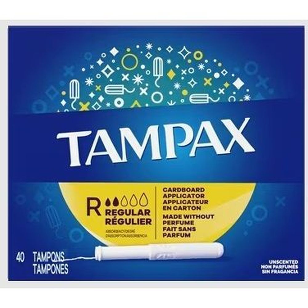 Tampax Cardboard Regular Tampon, 20 Count -- 24 Per Case