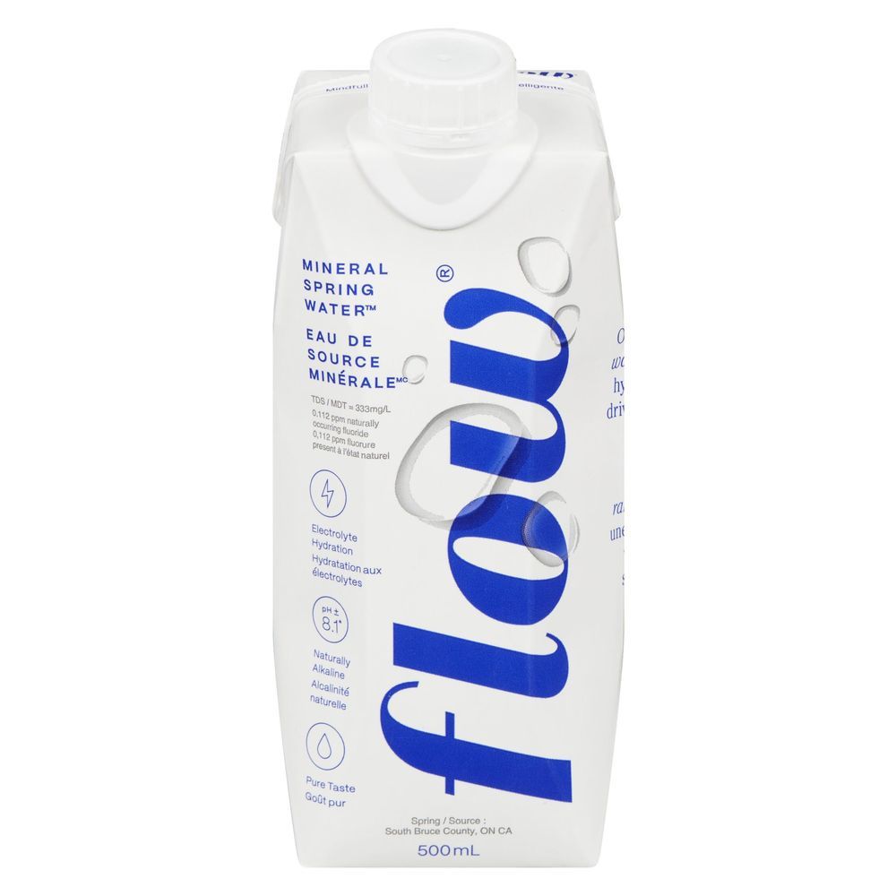 Flow Naturally Alkaline Spring Water, 500 Ml -- 12 Per Case