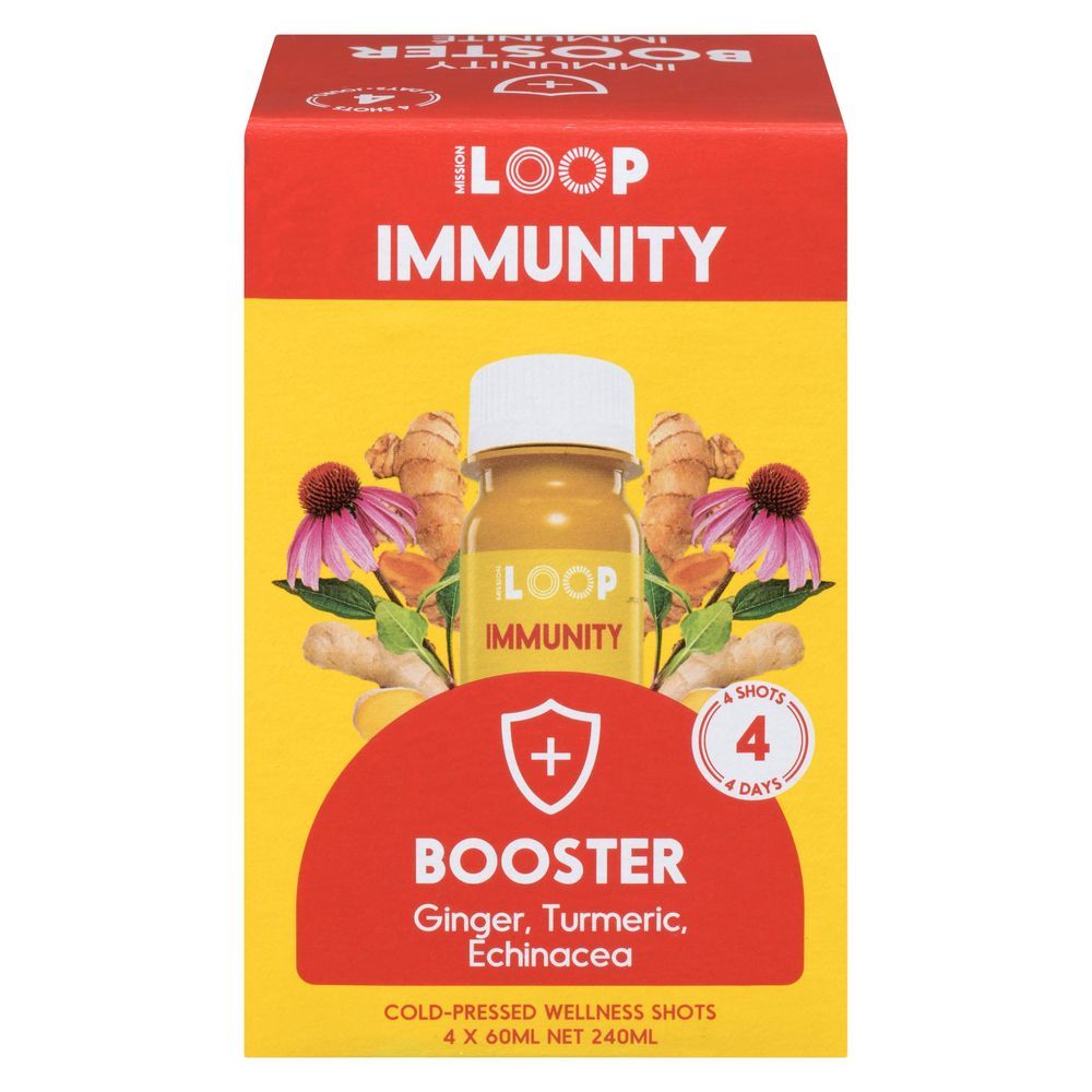 Loop Mission Cold-pressed Immunity Booster Wellness Shot, 60 Ml -- 4 Per Case