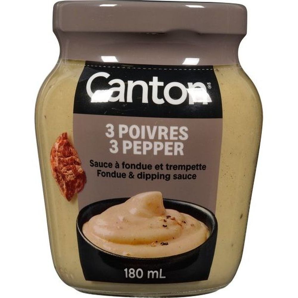 Canton 3-peppers Fondue And Dipping Sauce, 180 Ml -- 12 Per Case
