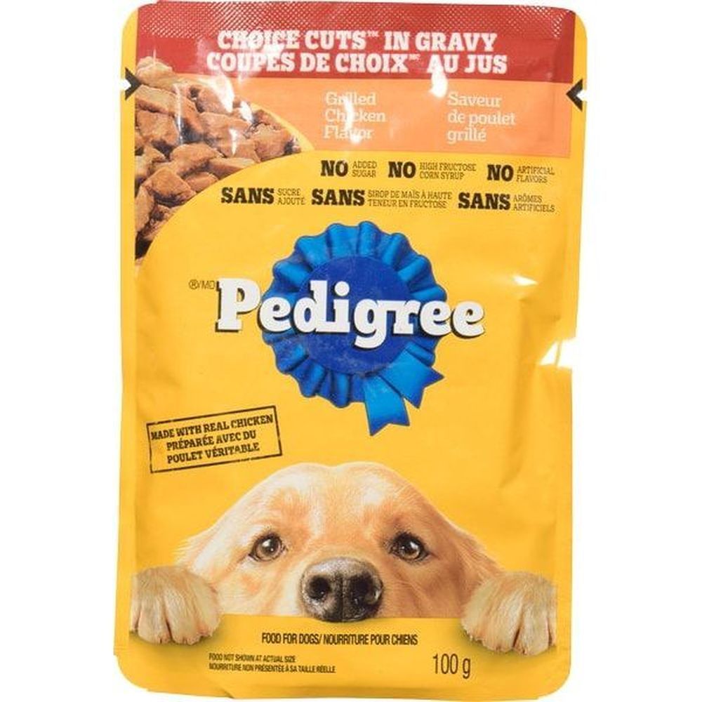 Pedigree Grilled Chicken Flavour Adult Wet Dog Food, 100 G -- 16 Per Case