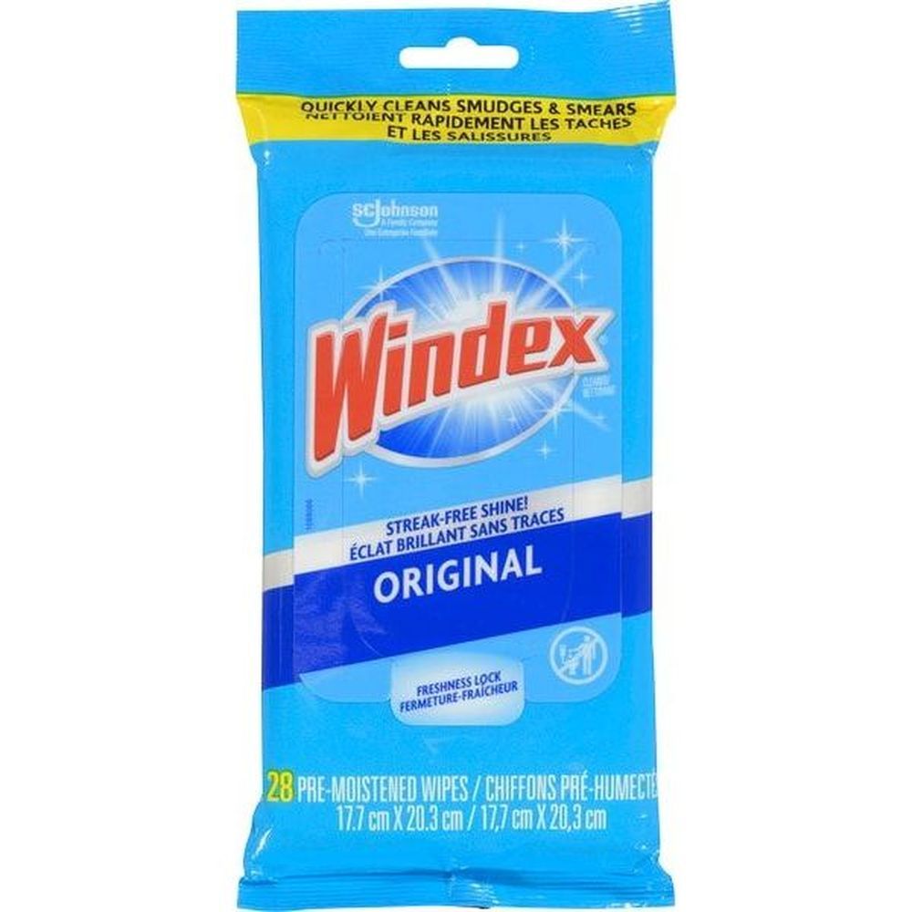 Windex Glass Cleaner Wipes, 28 Count -- 12 Per Case