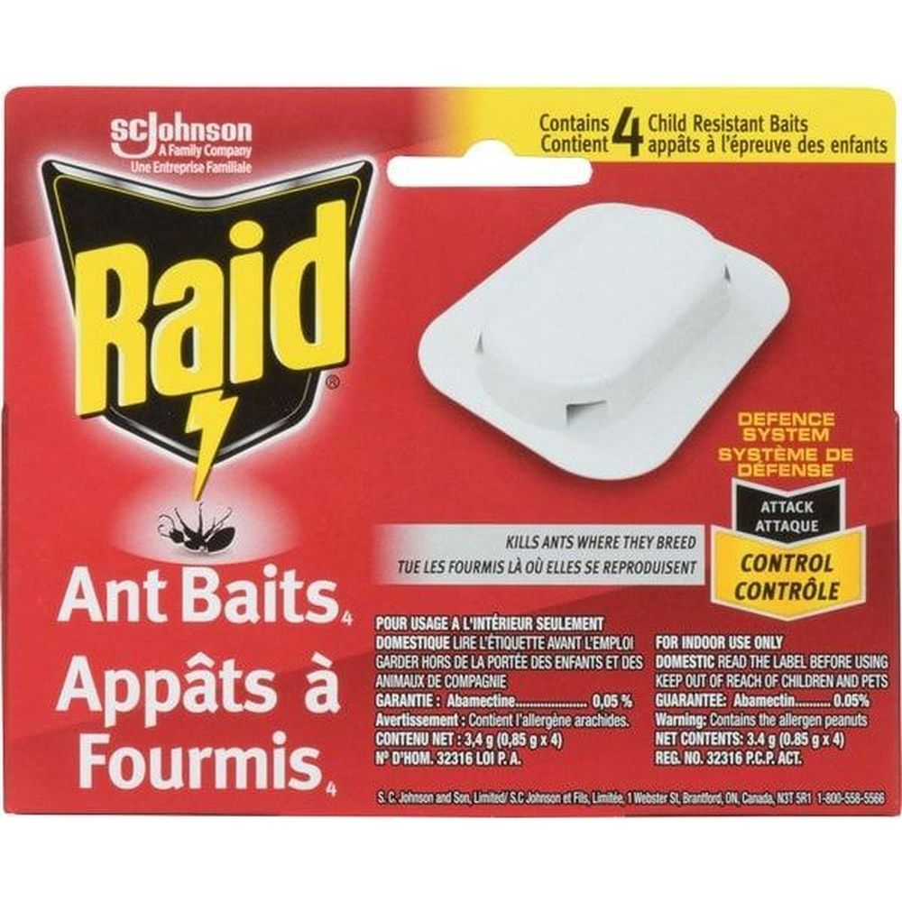 Raid Ant Baits, 4 Count -- 12 Per Case