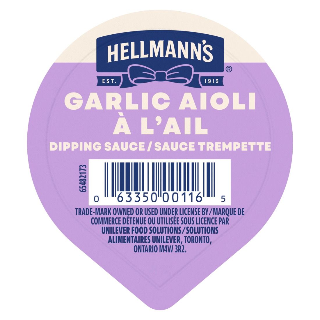Hellmann's Real Garlic Aioli Single Serve Dip Cup, 30 Ml -- 108 Per Case