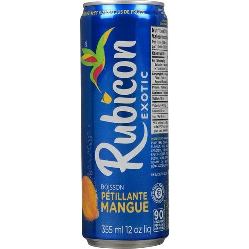 Rubicon Exotic Sparkling Mango Juice Drink, 355 Ml -- 12 Per Case