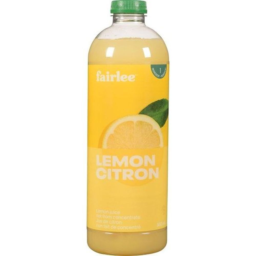 Fairlee Lemon Juice - Not From Concentrate, 950 Ml -- 12 Per Case