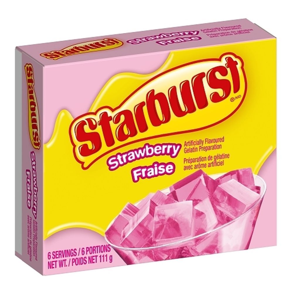 Starburst Strawberry Gelatin Dessert Mix, 111.41 G -- 12 Per Case