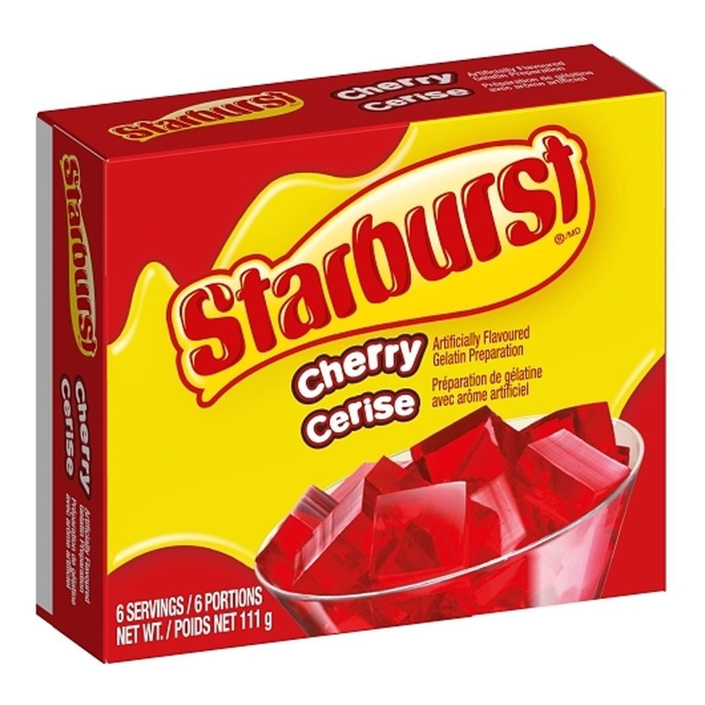 Starburst Cherry Gelatin Dessert Mix, 110.85 G -- 12 Per Case