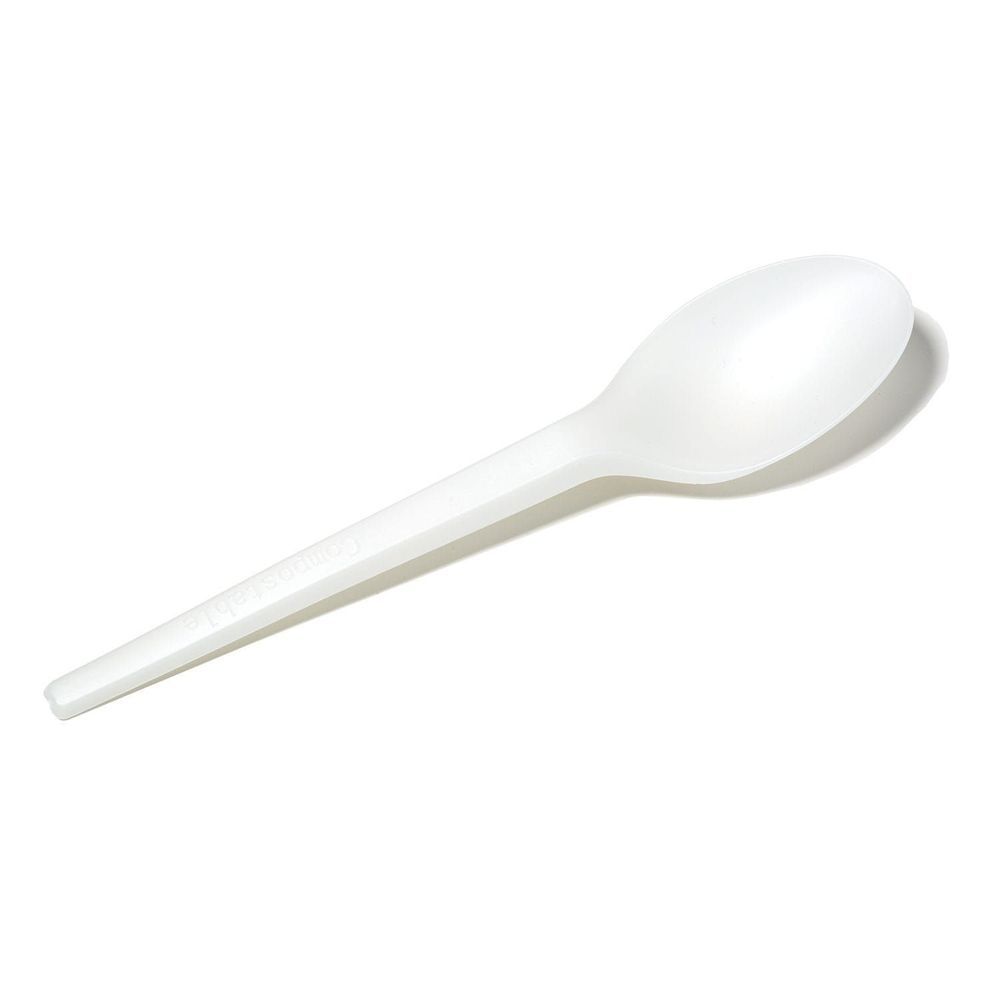 Eco Guardian Cpla Compostable Natural White Spoon - Individually Wrapped, 6.5 In -- 750 Per Case