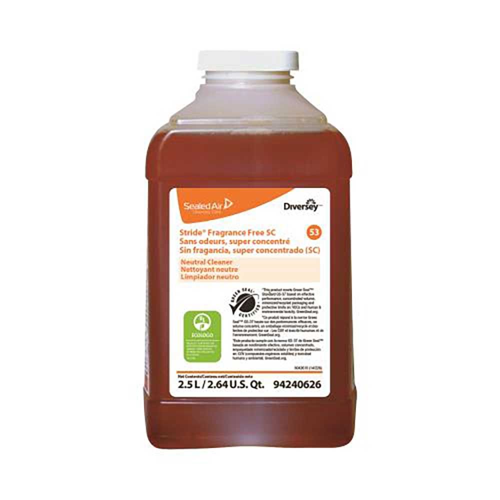 Stride Fragrance Free Neutral Cleaner, 2.5 L -- 2 Per Case