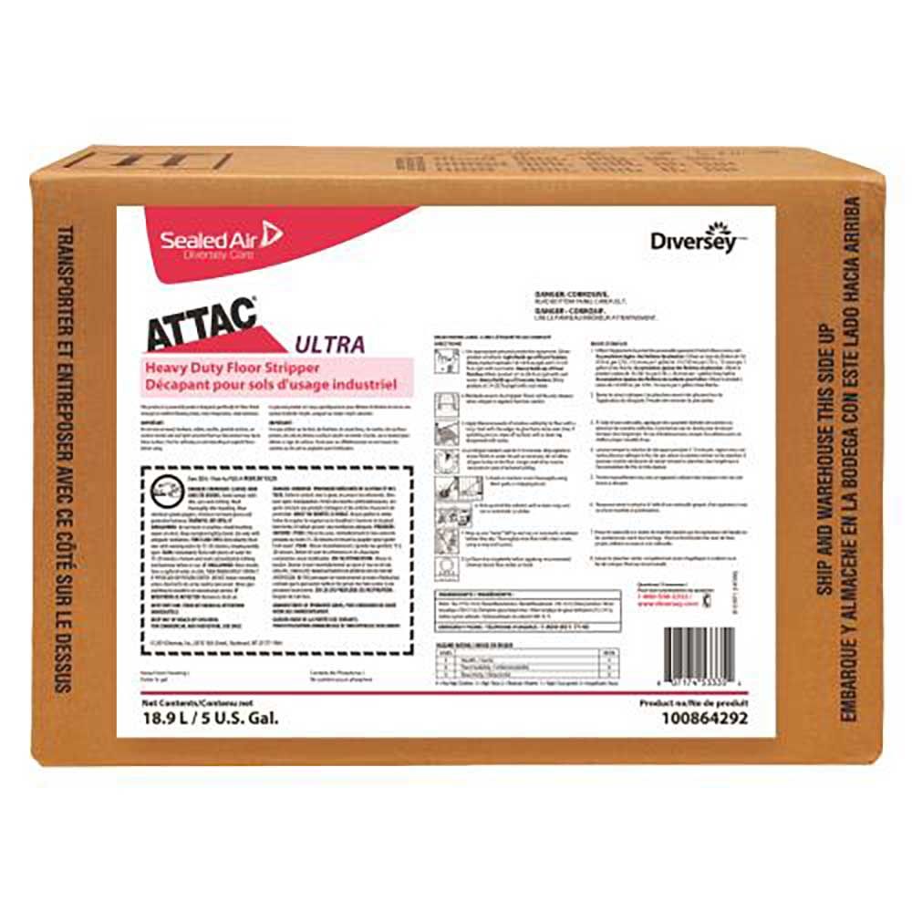 Diversey Attac Ultra Heavy Duty Floor Stripper, 18.9 L