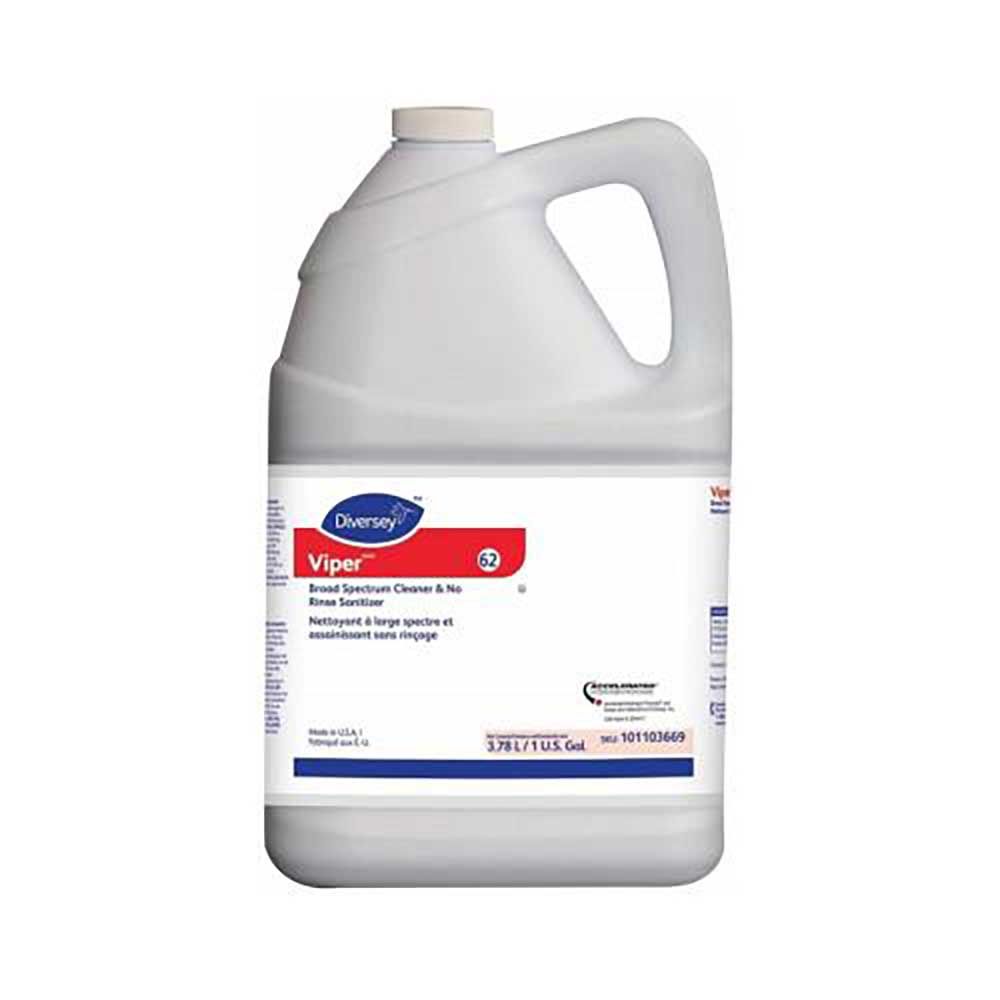 Diversey Viper Broad Spectrum Cleaner And No Rinse Sanitizer, 4 L -- 4 Per Case