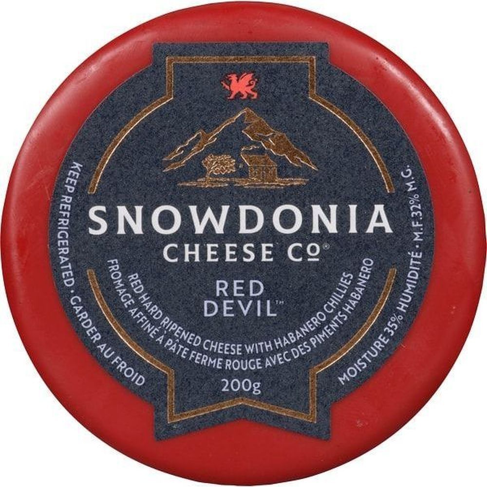 Snowdonia Red Devil Red Leicester Cheese With Habanero Chillies, 200 G -- 6 Per Case
