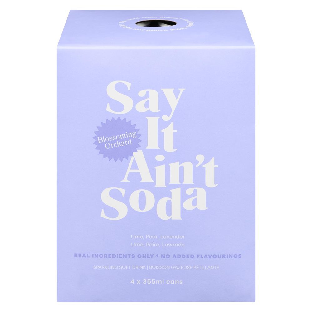 Say It Ain't Soda Blossoming Orchard Soda, 355 Ml -- 4 Per Case
