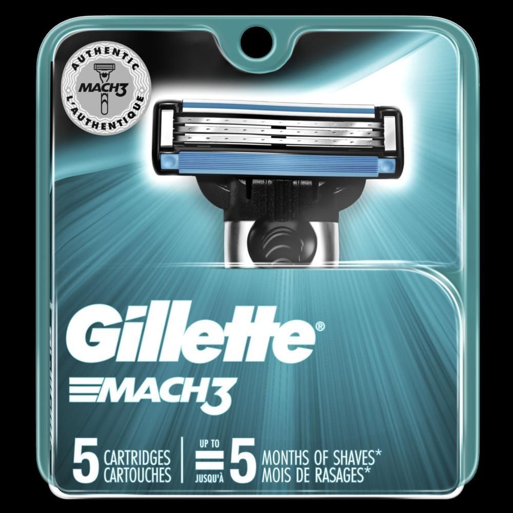Gillette Mach3 Razor Cartridges, 5 Count -- 48 Per Case