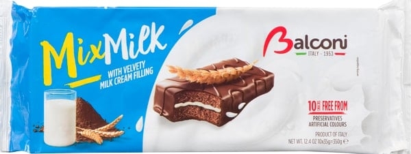 Mix Milk Soft Sponge Cake with Cocoa Cream