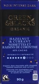 Organic 60 Percent Cocoa Hazelnut and Currant Dark Chocolate