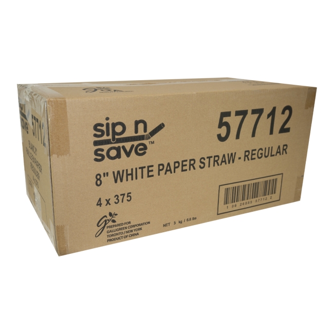 White Milkshake Paper Straw