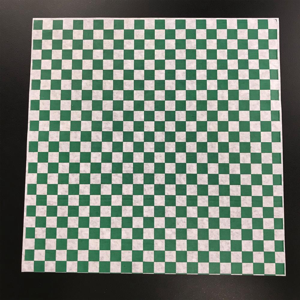 Green Checker Wax Paper