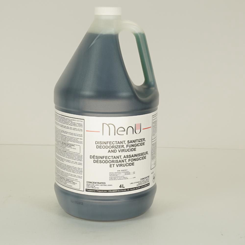 Menu Disinfectant Sanitizer Deodorizer Fungicide And Virucid, 4 L -- 2 Per Case