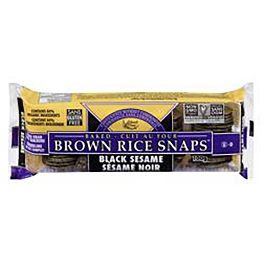 Gluten Free Black Sesame Brown Rice Snaps