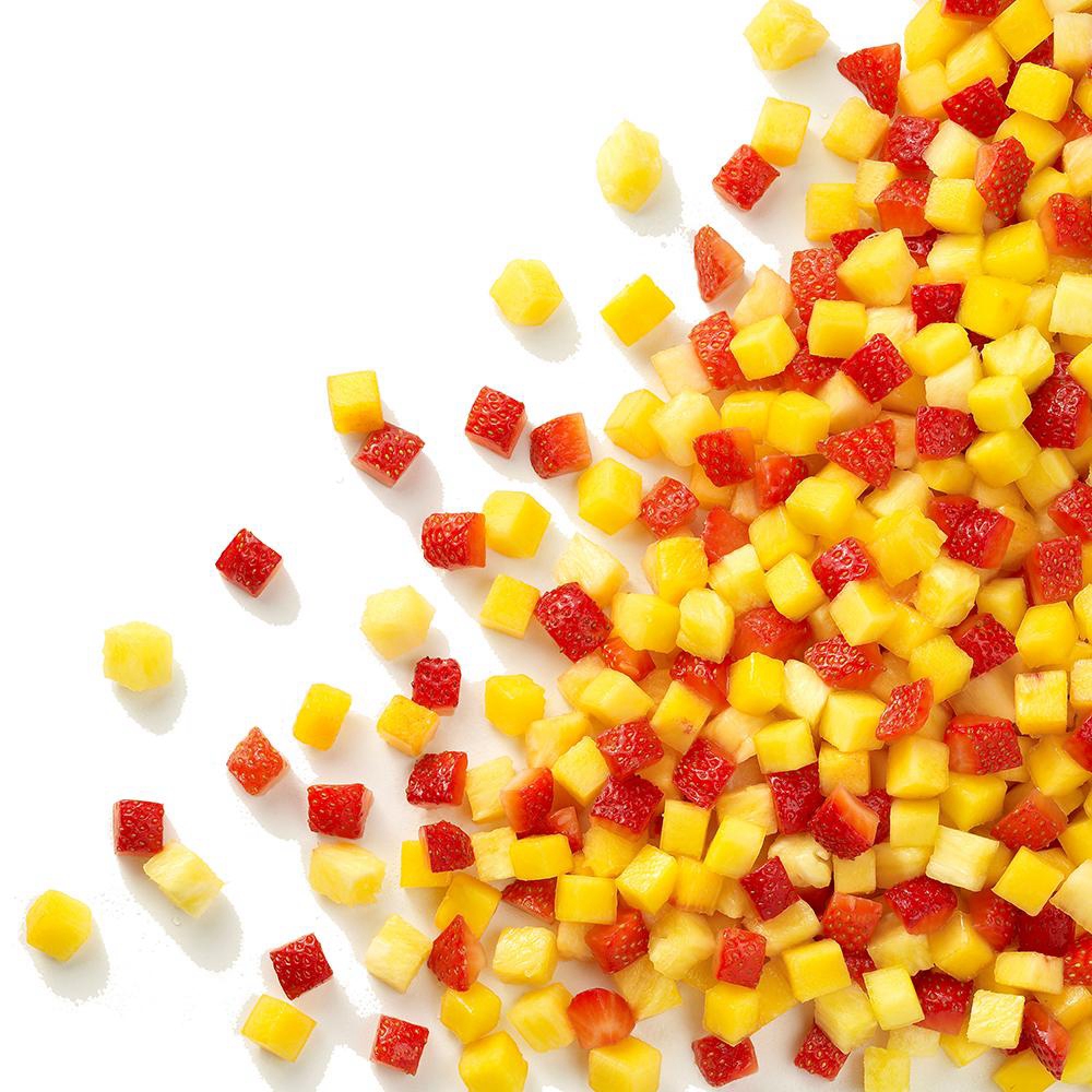 Strawberry PineapplePeache and Mango Diced Brunoise Mix -