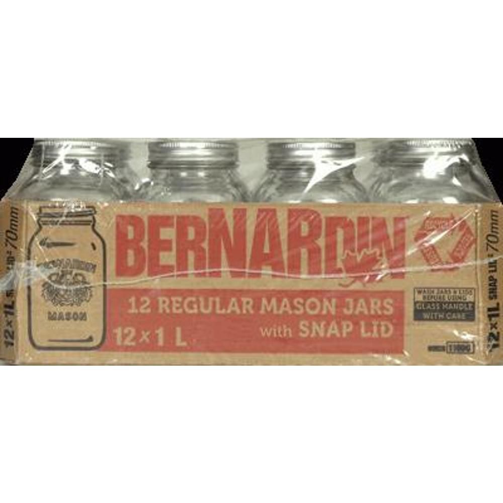 Mason Regular Conserved Jar, 1 L Capacity -- 12 Per Case