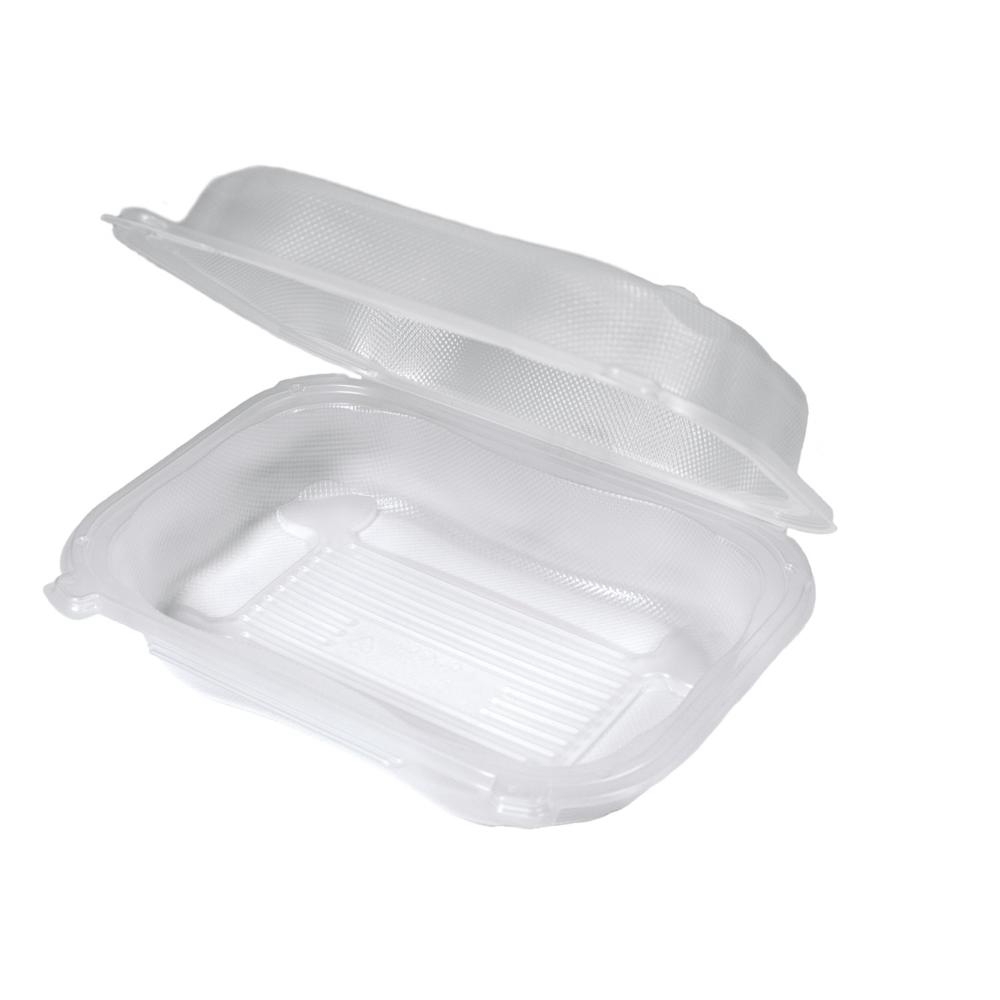 9 x 7 in Clear Polypropylene Hinged Rectangle Container